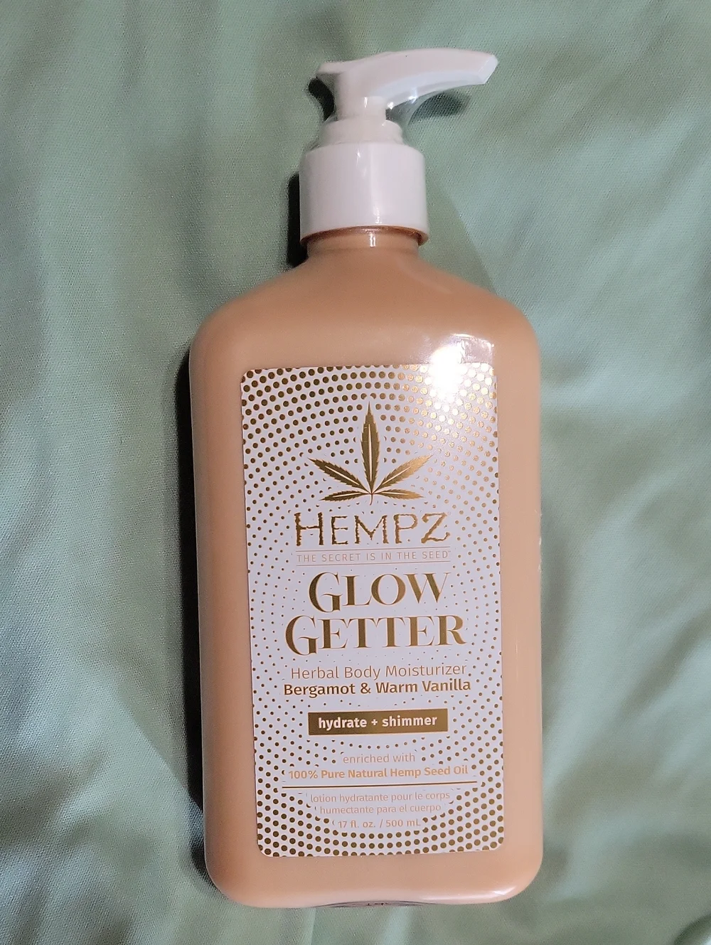 Hempz Glow Getter Bergamot & Warm Vanilla Body Moisturizer - Peach